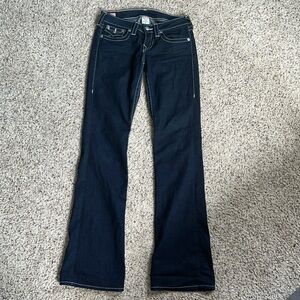 True Religion Becky Dark Wash Stitch Women's Bootcut Jeans- waist size 29